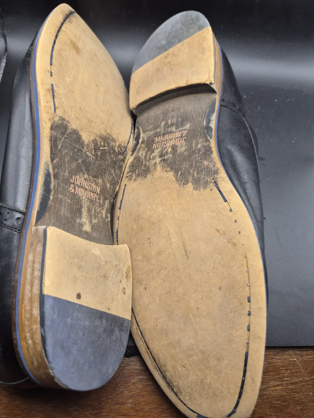 Johnson And Murphy Classic Men's Black Leather Dress Shoes